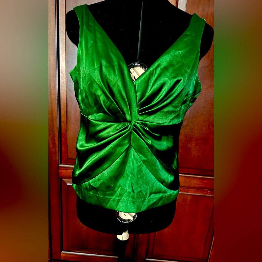 Vibrant Emerald Green sexy evening blouse